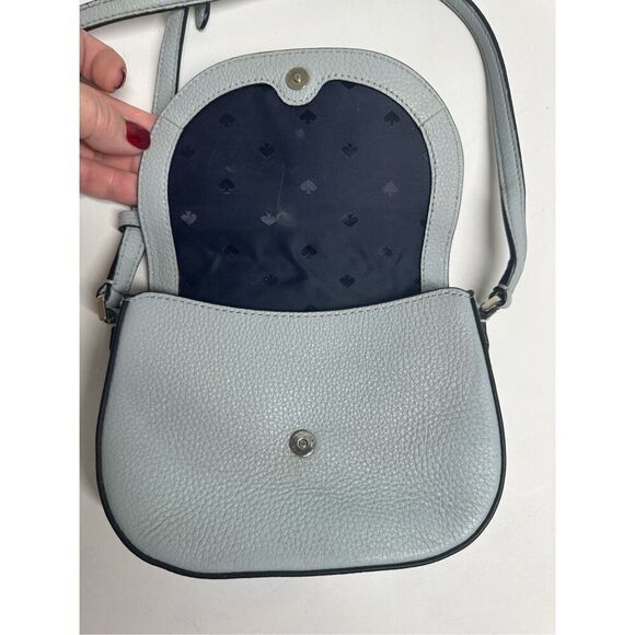 Kate Spade Leila Mini Flap Crossbody Avalon Mist Green Blue See Description - Picture 12 of 16